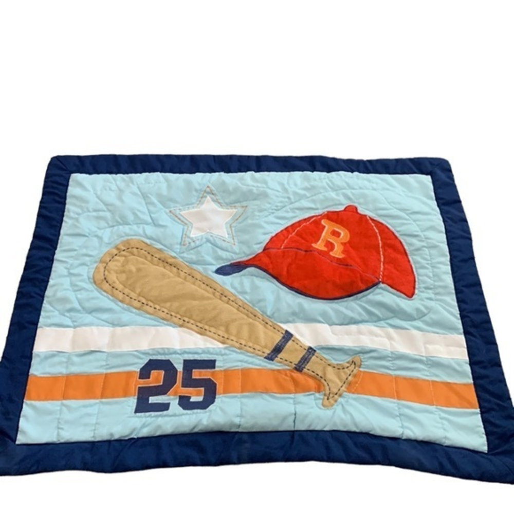Pillow Case Quilt‎ Like Baseball Theme 19x24 Baseball Cap